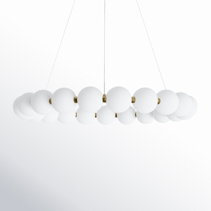 Minza 21-Light Chandelier, Or antique, H 103 po x l 33 po x P 33 po