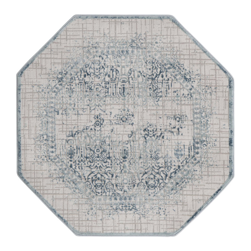 Alissa Abstract Indoor Rug, Octagon 4' x 4'