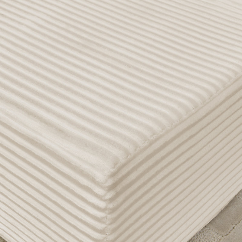 Méridienne à deux places paresseuse, canapé compressé sans assemblage requis, faite de tissu de velours, méridienne moderne et moelleuse, utilisée pour les salons et les chambres à coucher - beige