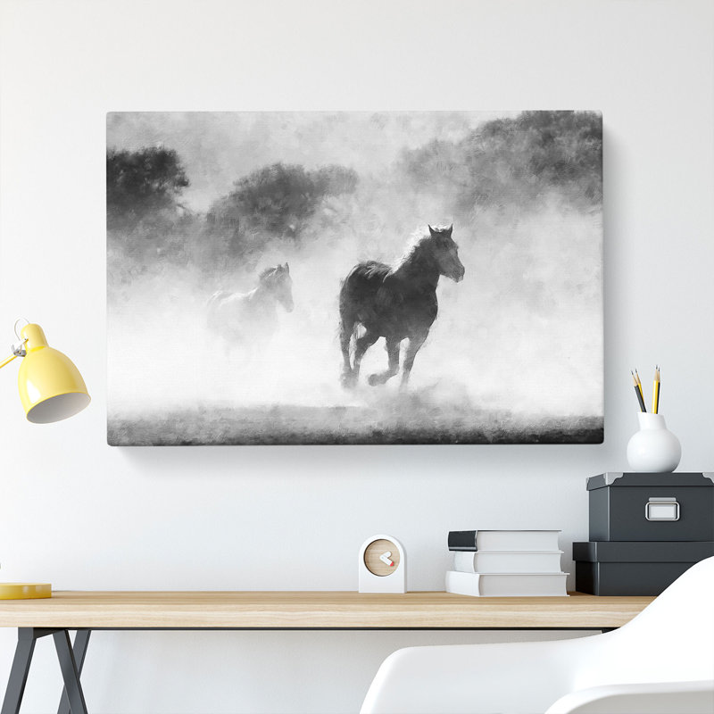 Horses - Wrapped Canvas, 35cm H x 50cm W x 3cm D