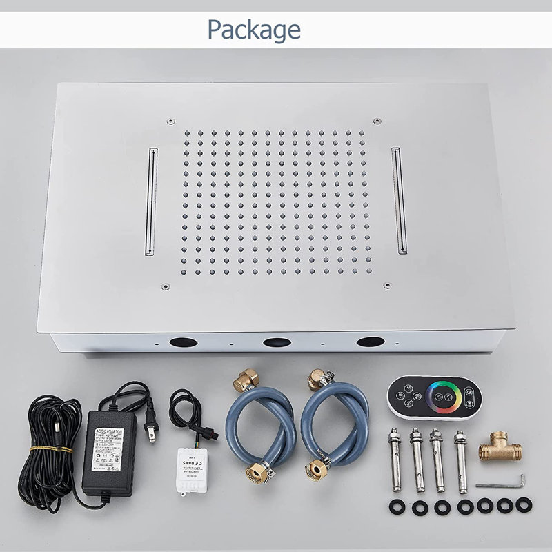 20"Shower Head Remote Control, Chrome