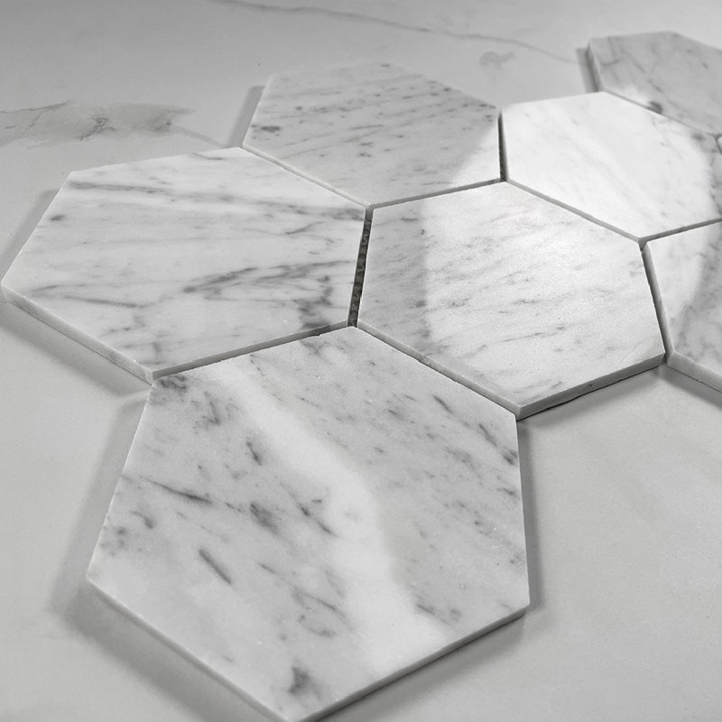 9" x 15" Marble Honeycomb Mosaic Wall & Floor Tile