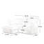 Canapé modulaire convertible 2 places avec housse, velours côtelé gris, housses de coussin amovibles, coussins moelleux, sièges confortables, design naturel, combinaisons, housse amovible de haute qualité, profond-120912947