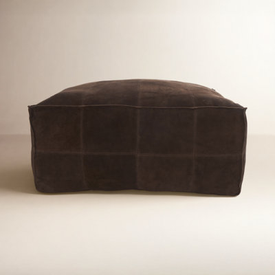 Sharita 35" Genuine Leather Pouffe
