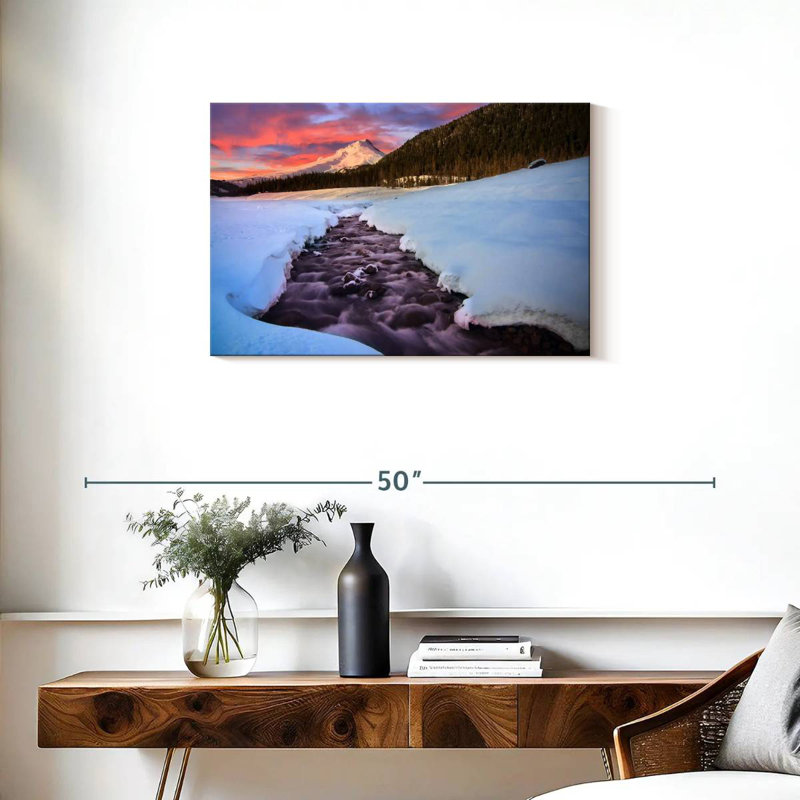 Alvord Mount Hood Path Winter Glow, 20" H x 30" W