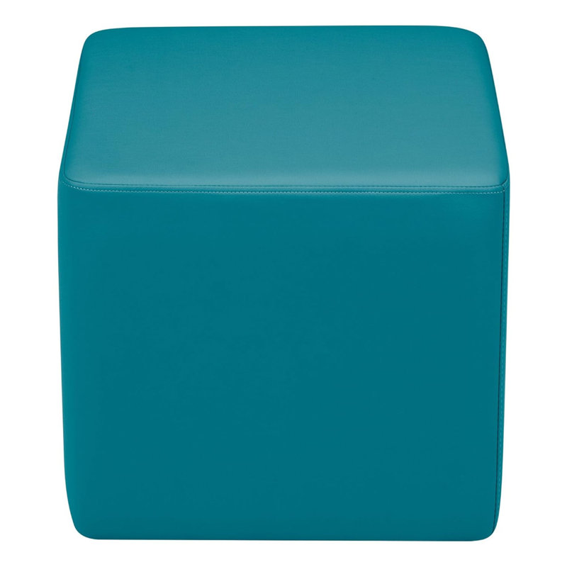 Pro Series Upholstered Square Ottoman 18" Height, Teal