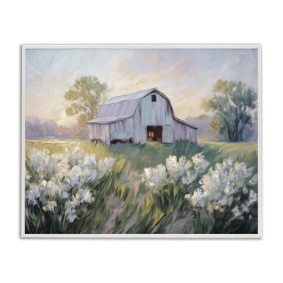 Secluded Barn Landscape Framed Giclee, design by Kim Allen