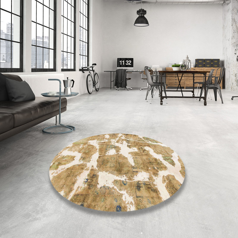 Tapis abstrait moderne 1129, Rond 6 pi
