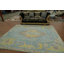 Tapis bleu teint à la main Oushak