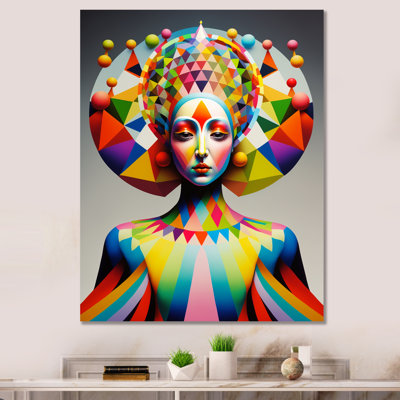 Portrait d'élégant arc-en-ciel VI sur une impression sur toile
