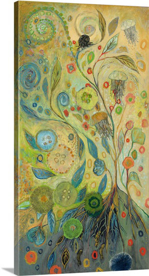 «Nolani Embracement The Journey» par Jennifer Lommers - reproduction imprimée, H 48 po x l 26 po x P 1,5 po, Toile