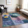 Machine Washable Indoor/Outdoor Chantille ACN1114 Blue Rug