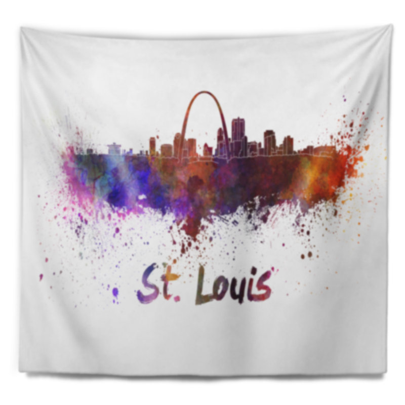 Tapisserie d'horizon de st louis Cityscape, H 68 po x l 80 po