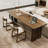 Nut-brown Rectangular Solid Wood writing desk-117867033