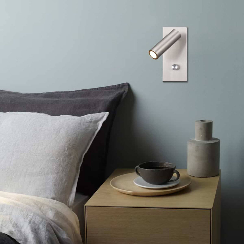 Aluminium LED Swing Arm Sconce,  Brushed Nickel