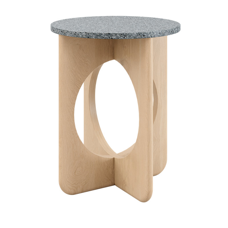 Table d'appoint Tumble, Natural, Grey