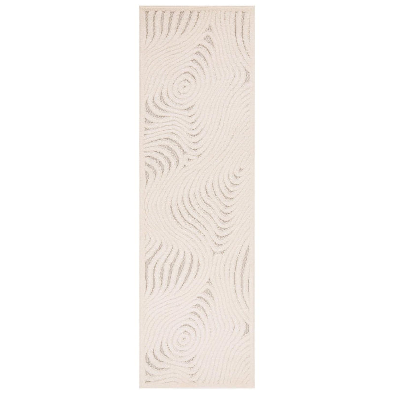 Tapis moderne à formes abstraites, Tapis de couloir 2 pi 2 po x 7 pi 6 po