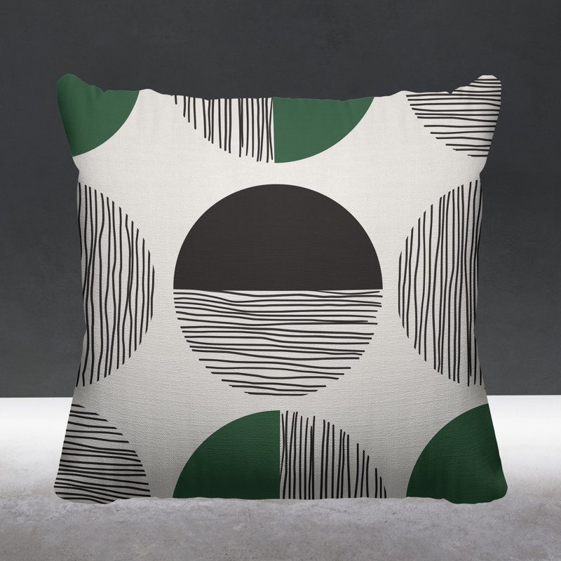 Coussin intérieur / extérieur Dubo, L 17 po x H 17 po, Émeraude