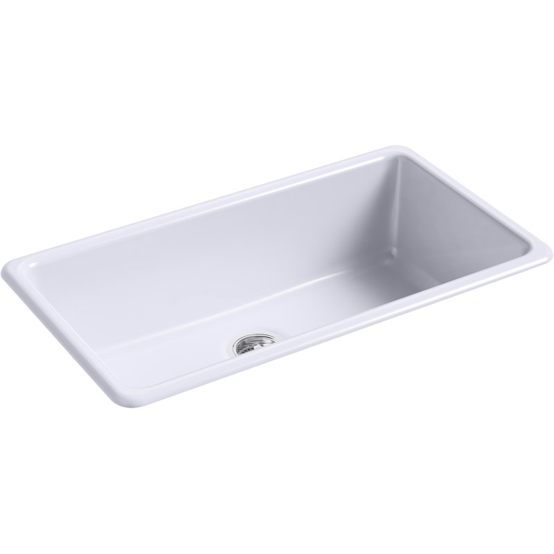 IronTones 33" L x 19" W Dual Mount Kitchen Sink, Lavender Gray