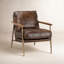 Fauteuil club en cuir Christopher-551337207