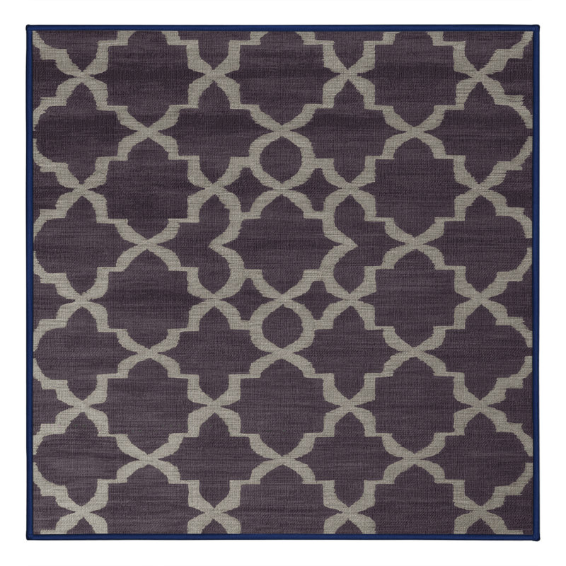 Tapis mauve lavable à la machine, Carré 6 pi