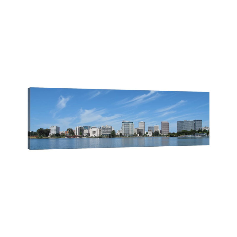 Oakland Panoramic Skyline Cityscape - Wrapped Canvas Panoramic Print, 30.48 cm H x 91.44 cm W x 1.91 cm D