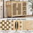 Checkerboard Pattern Design Kitchen Island with Drop Leaf