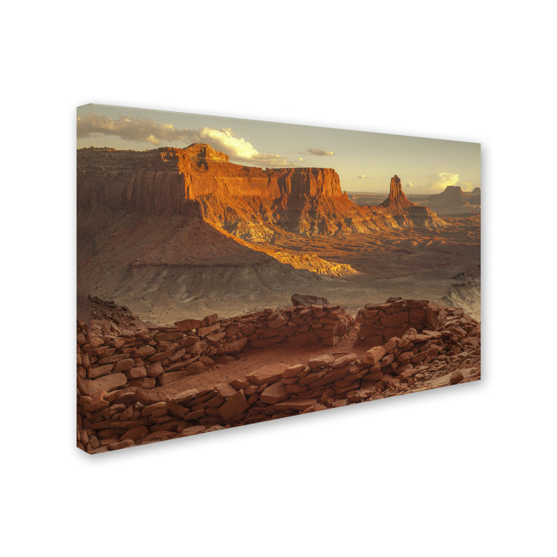 Golden Canyon Sunset Scenic Landscape Canvas Art