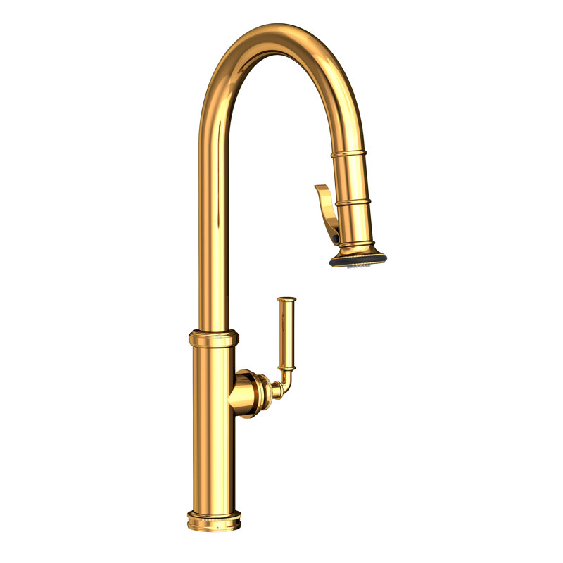 Pull-Down Kitchen Faucet - Trigger Spray, Polished Gold (PVD)