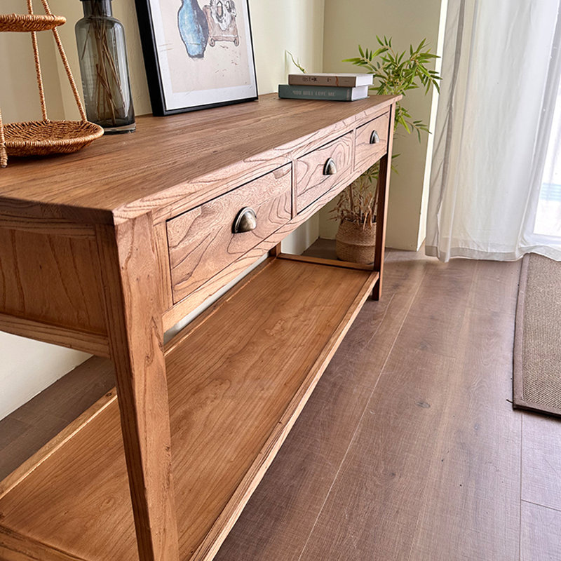 Armoire console en bois d'orme massif