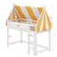 Lit mezzanine élégant avec auvent, éclairage à DEL doux et tablettes intégrées pour les livres-109096808