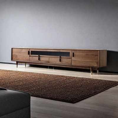 Crédence de rangement en bois massif de style américain 86,61 po