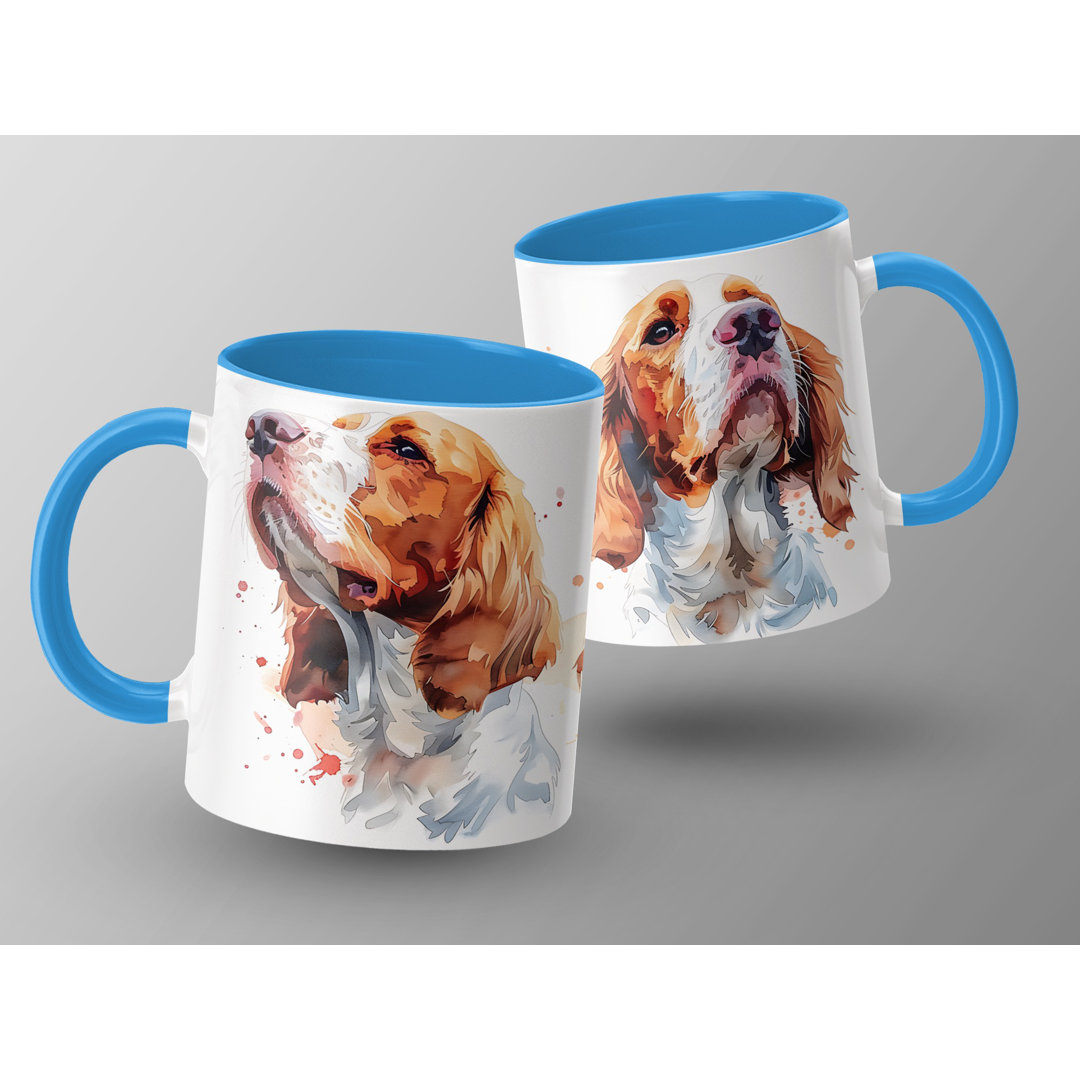 Watercolor Spaniel Dog Art Design 11oz Coffee Mug