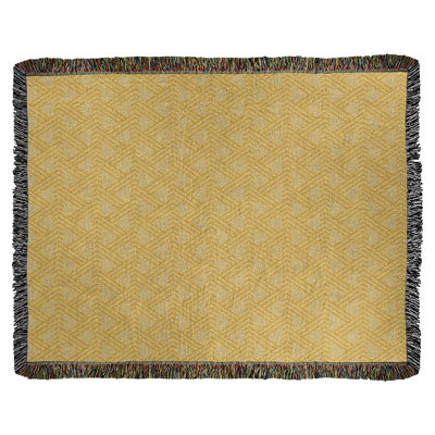 Couverture en coton tissé zigzag classique