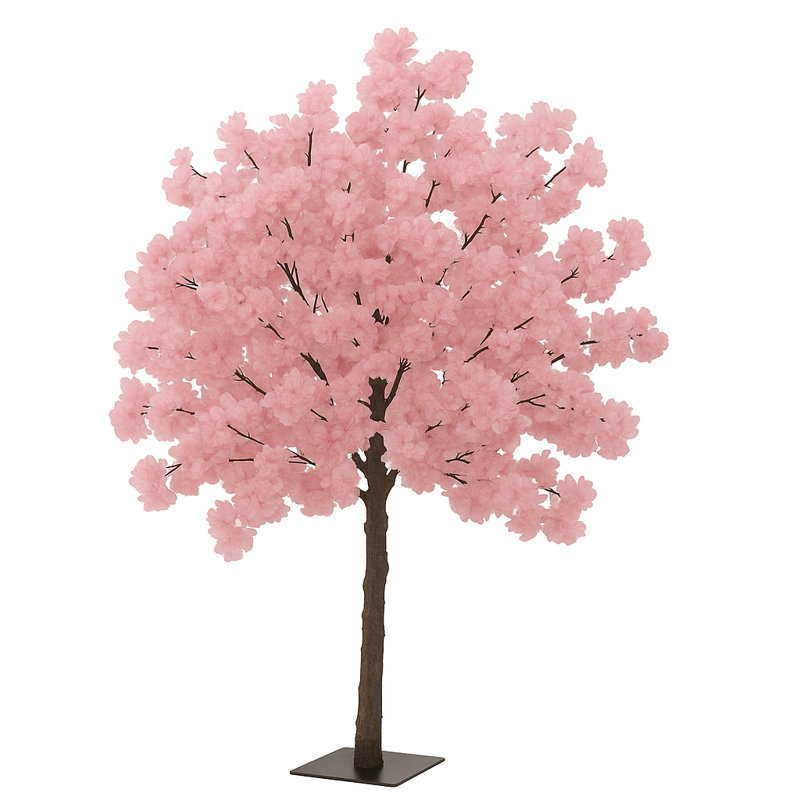 12cm Faux Cherry Blossom Tree in Freestanding, Pink