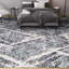 Tapis gris / bleu en laine noué à la main Moroccan-66707977