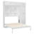 Queen Size Wall Murphy Bed With Top Cabinet,Shelves  And  Wardrobe, Space Saving Foldable Bed,White