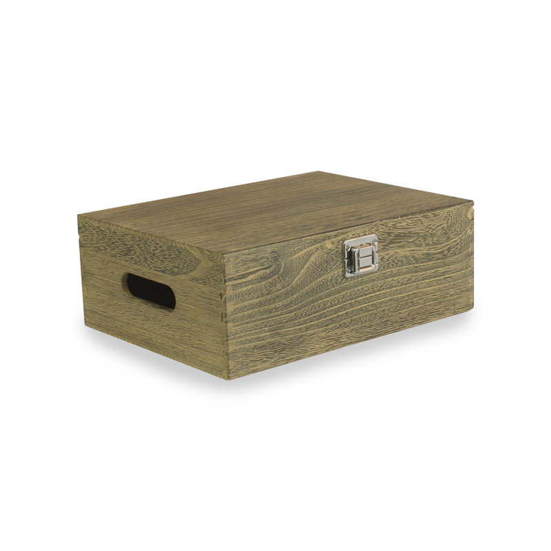Wooden Storage Box, 11.5cm H x 30cm W x 23cm D