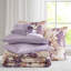 Ensemble d'édredon floral avec draps Taupe