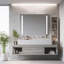 Miroir de salle de bain en verre trempé à DEL à 3 températures de température, homologué UR et certifié LTL Professional-33821151