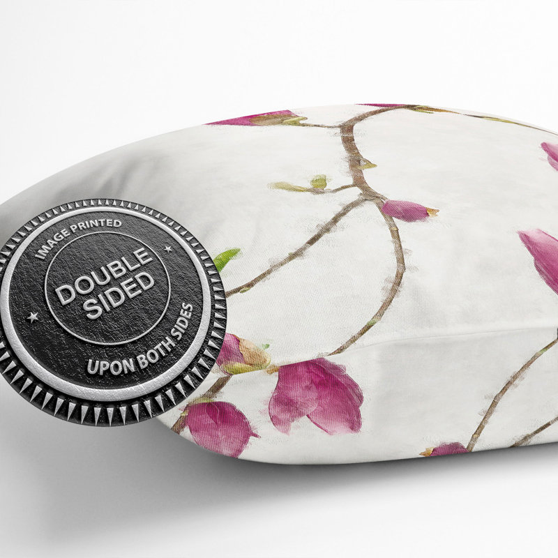Floral Flowers Painting Cushion with Filling, 55cm H x 55cm W x 20cm D
