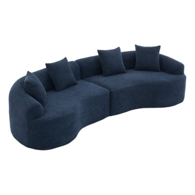 Compressed Foam Curved Modular Sectional Sofa