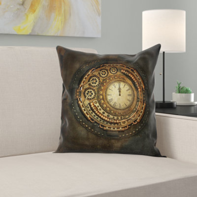 Steampunk Square Pillow Cover & Insert