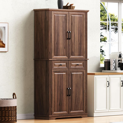 Pierce Pantry Cabinet with Pull-Out Organizers, Shelves & Drawers