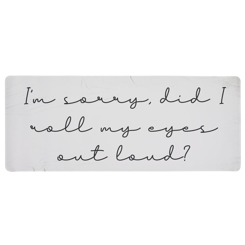 Tapis de bureau «Did I Roll My Eyes Out», par Lil 'Rue, 40 x 16