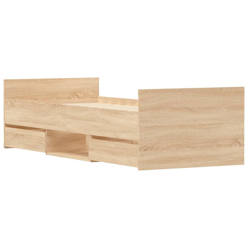 Addylen Storage Bed, Sonoma Oak, Small Single (2'6)