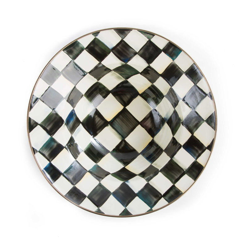 Serving Bowl, White/Black