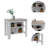 Antibacterial Surface Kitchen Island, Three Concealed Shelves