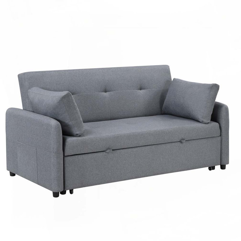 Convertible Sleeper Sofa with USB Ports, Power Sockets, Pockets