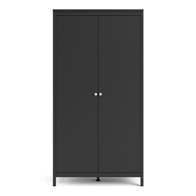 Ladonte 2 Door Solid Wood Wardrobe